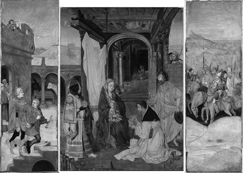Adoration of the Magi, 's-Hertogenbosch; Infrared reflectography